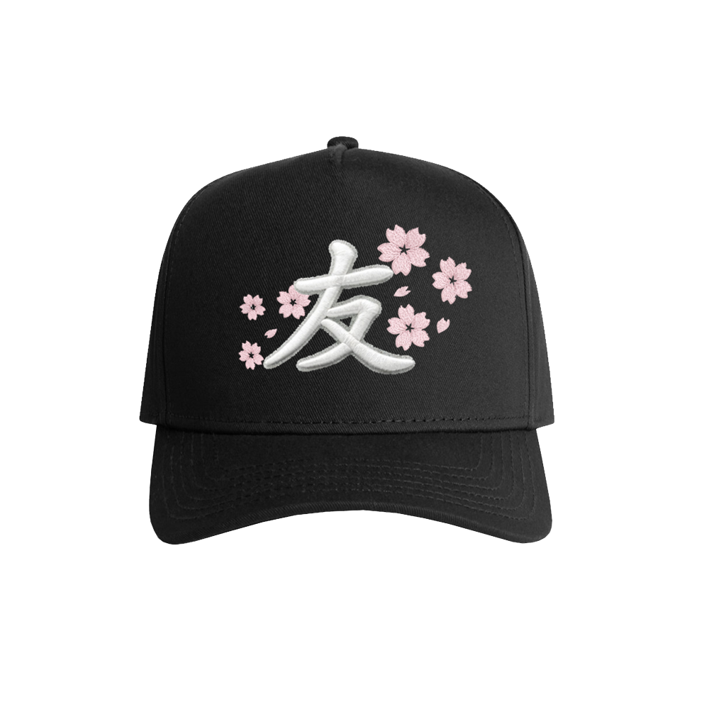 YFK BLOSSOMS SNAPBACK - BLACK