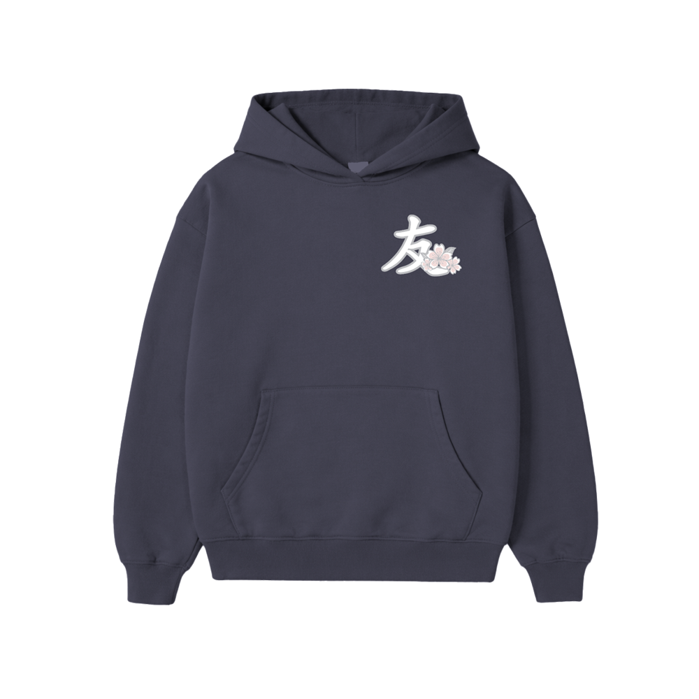YFK "BLOSSOMS" HOODIE - NAVY