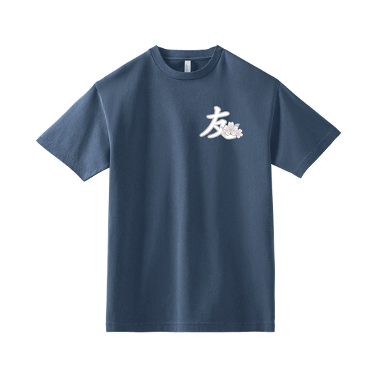 YFK "BLOSSOMS" TSHIRT - GD NAVY