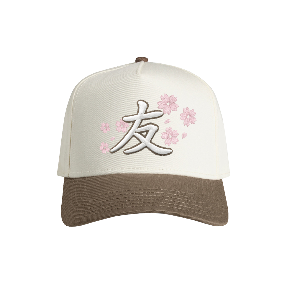 YFK BLOSSOMS SNAPBACK - NATURAL/WALNUT